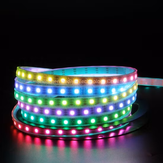 防水アドレス指定可能な LED テレビライトストリップ 5V 12V 24V 30 60 144LED RGB Ws2812b チップ 5050 ピクセル RGB LED ストリップ