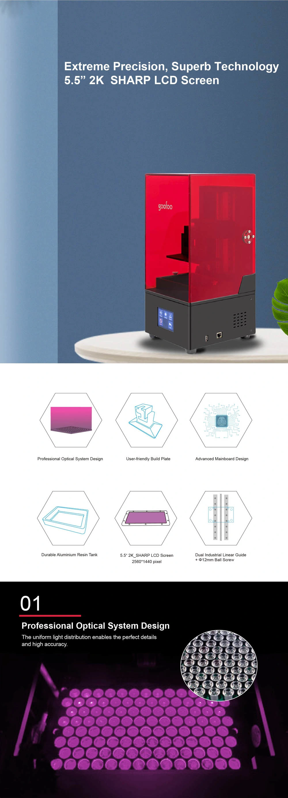 Rays-up Curing Model Machine UV LCD Resin Curing 3D Printer