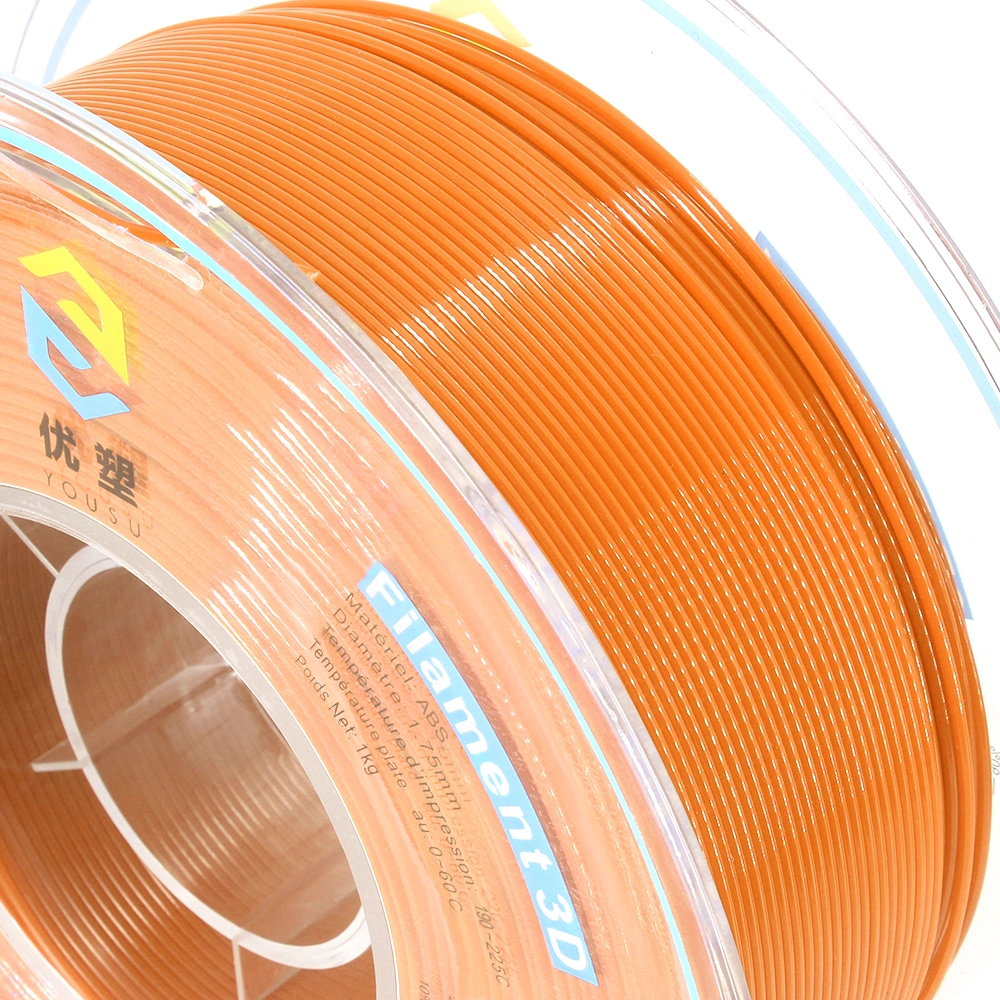 OEM ODM 3D Printer ABS+ Filament 1.75mm 2.85mm Fdm 3D Printing Material Even Stronger More Durable Less Warping ABS Plus Filaments Orange 1000g