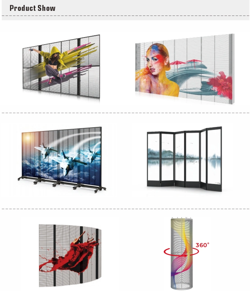 10.4*10.4mm Pixel Pitch Extremely Narrow Border Indoor LED Transparent Screen