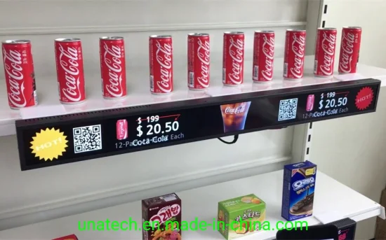 簡単な設置 P1.5 屋内スーパーマーケットの棚 LED デジタル サイネージ スクリーン